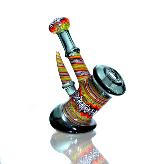 Fully-worked Mini Dewaar Bubbler Rig - Neutronium/Jungle Sunset - 10mm Female