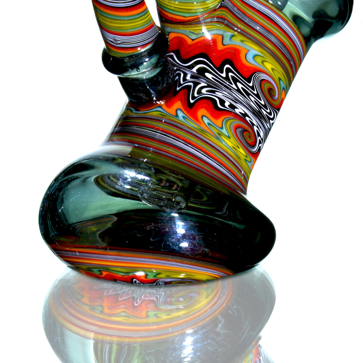 Fully-worked Mini Dewaar Bubbler Rig - Neutronium/Jungle Sunset - 10mm Female