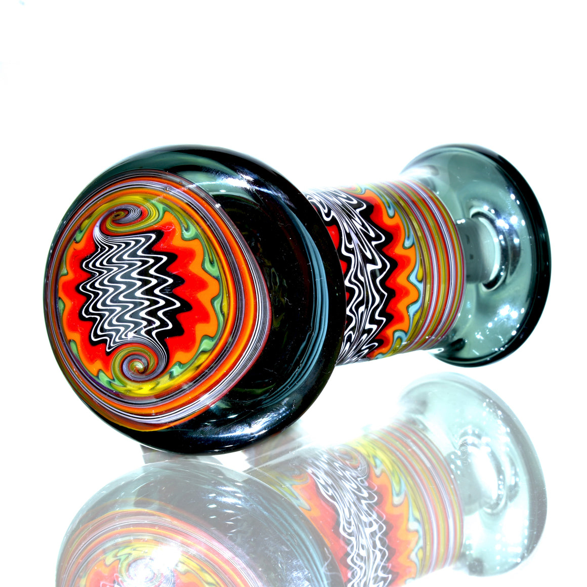 Fully-worked Mini Dewaar Bubbler Rig - Neutronium/Jungle Sunset - 10mm Female