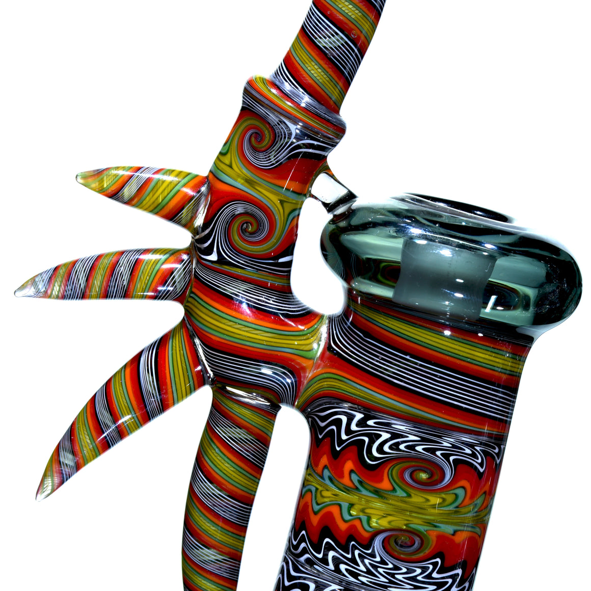 Fully-worked Full-size Dewaar Bubbler Rig - Neutronium/Jungle Sunset - 14mm Female