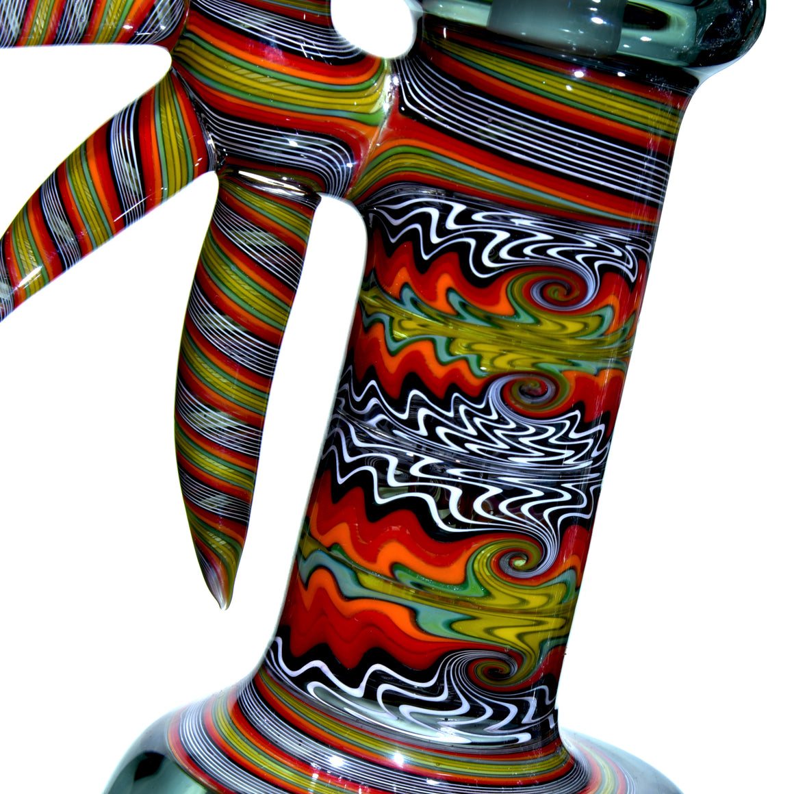 Fully-worked Full-size Dewaar Bubbler Rig - Neutronium/Jungle Sunset - 14mm Female