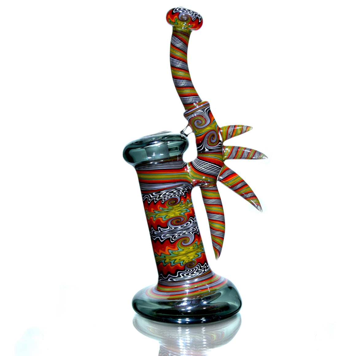 Fully-worked Full-size Dewaar Bubbler Rig - Neutronium/Jungle Sunset - 14mm Female