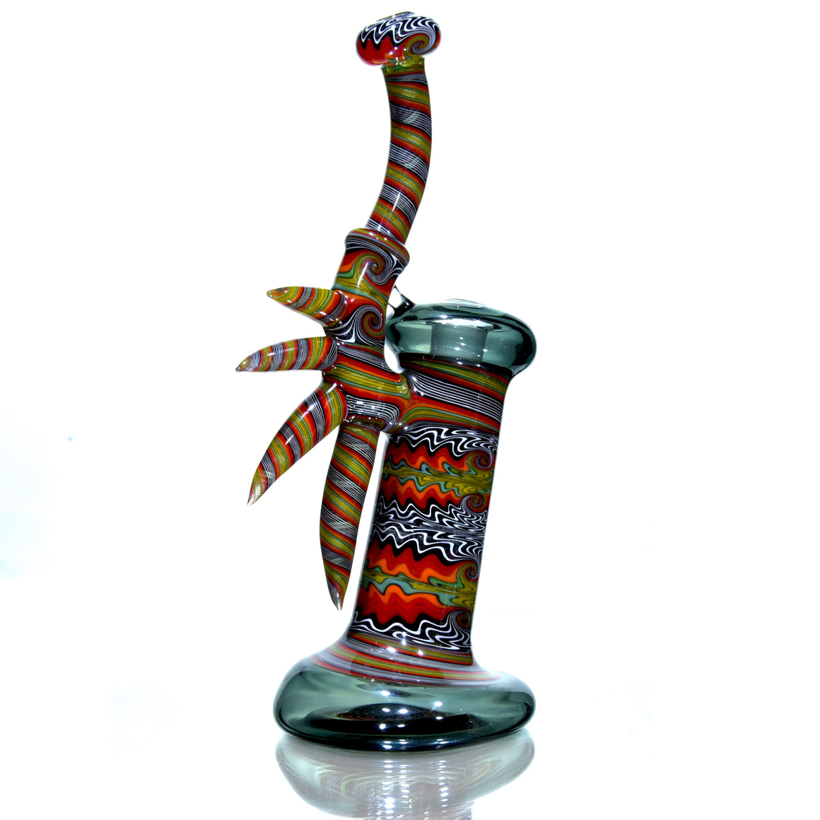 Fully-worked Full-size Dewaar Bubbler Rig - Neutronium/Jungle Sunset - 14mm Female