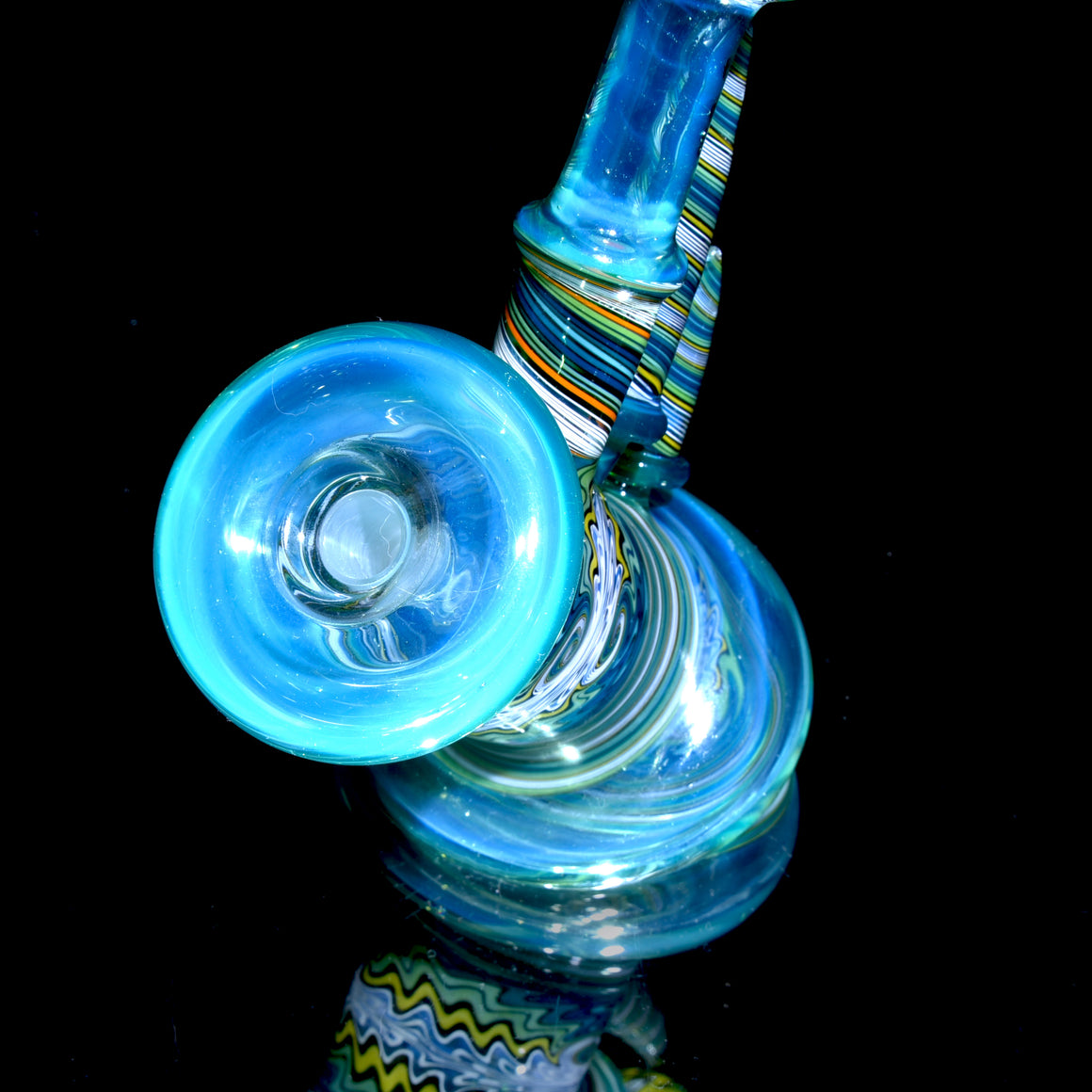 Fully-worked Mini Dewaar Bubbler Rig - Sea Slyme/Tropical Jailbird - 10mm Female