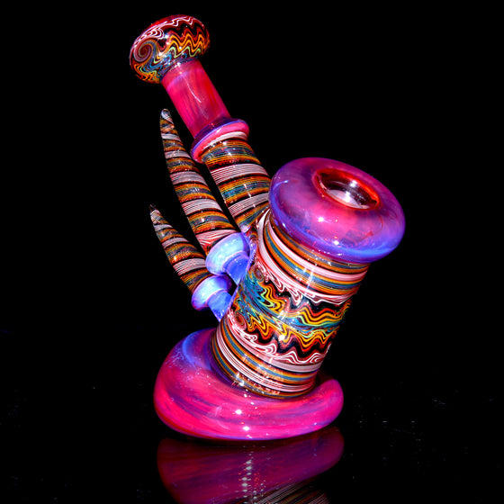 Fully-worked Mini Dewaar Bubbler Rig - Fruit Basket/Transparent Rainbow - 10mm Female