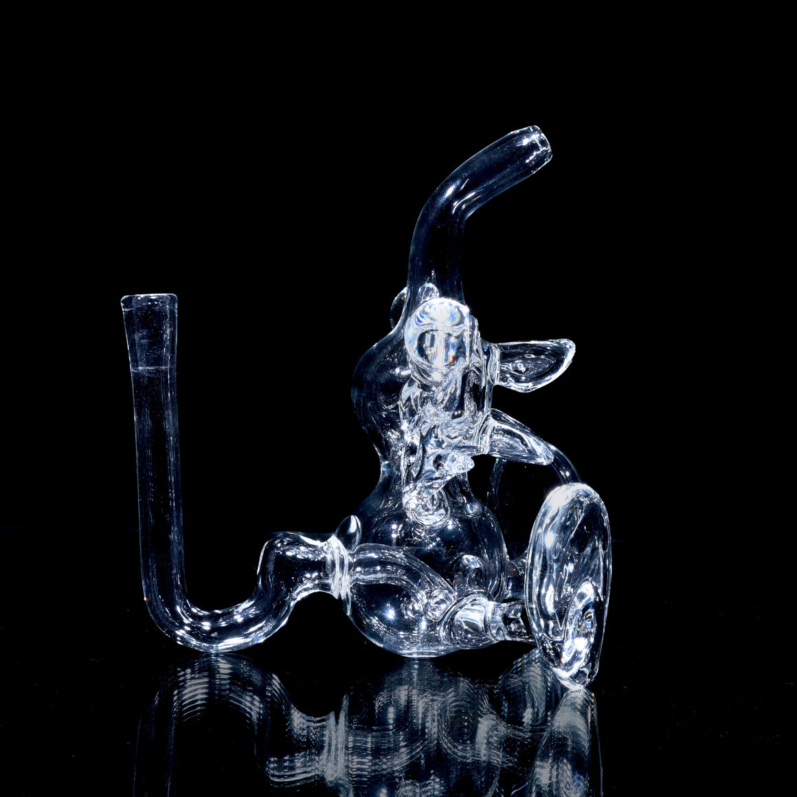 Full-size Clear Surprised Dabgon w/ matching cap - 10mm Female