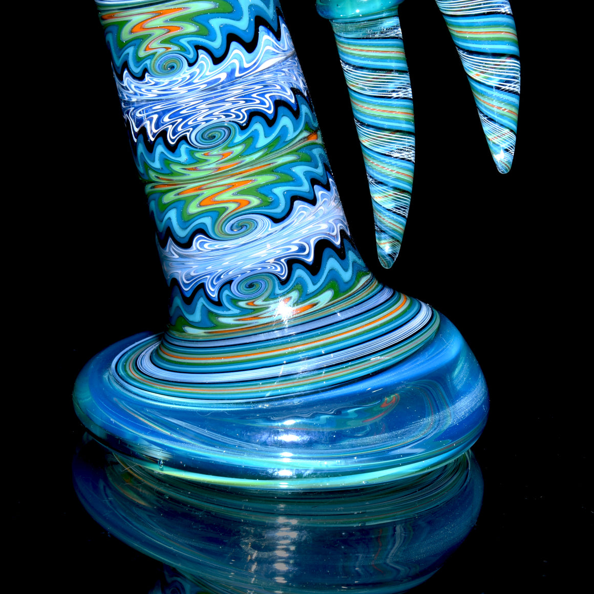 Fully-worked Full-size Dewaar Bubbler Rig - Sea Slyme/Tropical Jailbird - 14mm Female