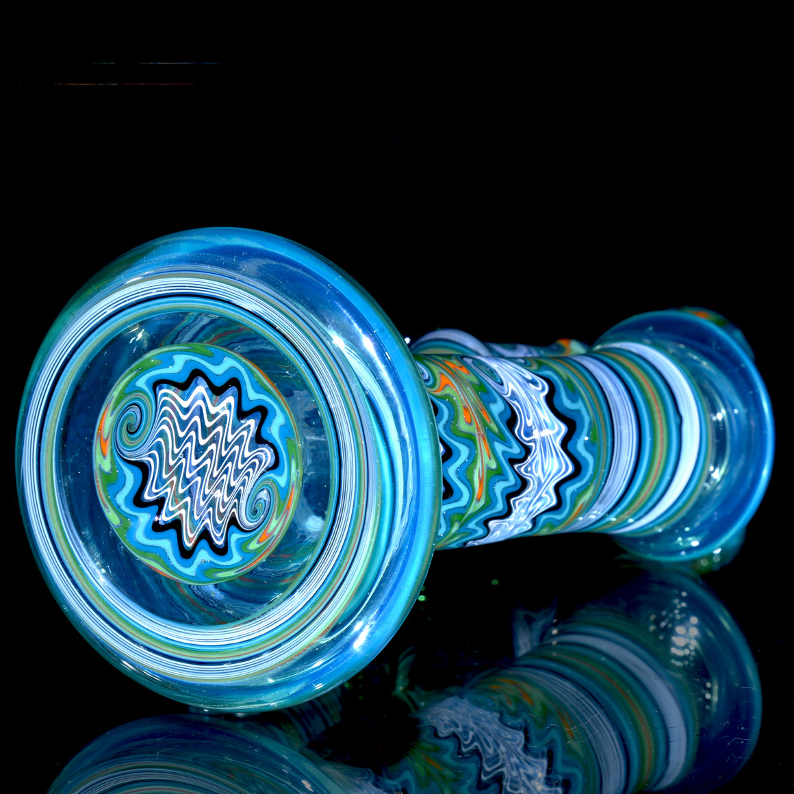 Fully-worked Full-size Dewaar Bubbler Rig - Sea Slyme/Tropical Jailbird - 14mm Female