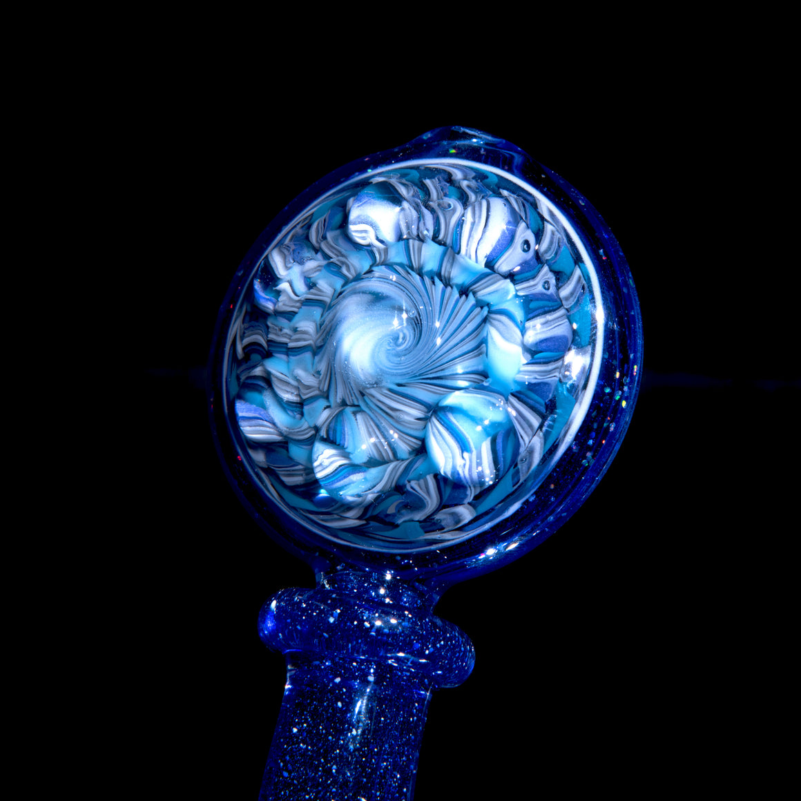 10-arm Tree Micro Rig - Blue Blizzard/Crushed Opal/Lattice Coilpot - 14mm Female
