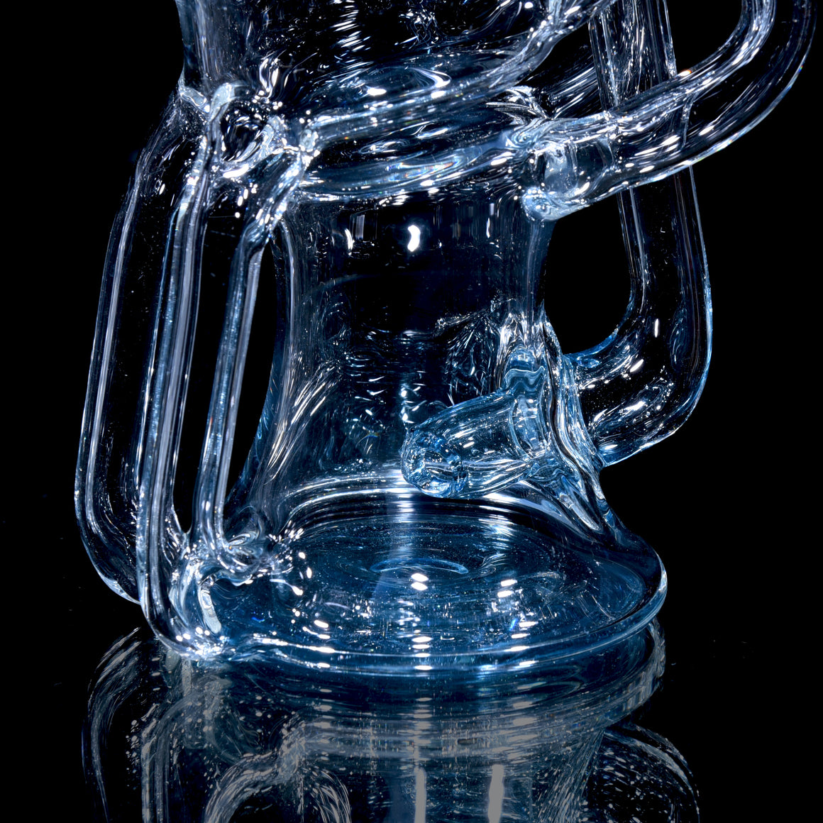 V2 Double Uptake/Drain Floating Recycler - Blue Stardust - 10mm Female