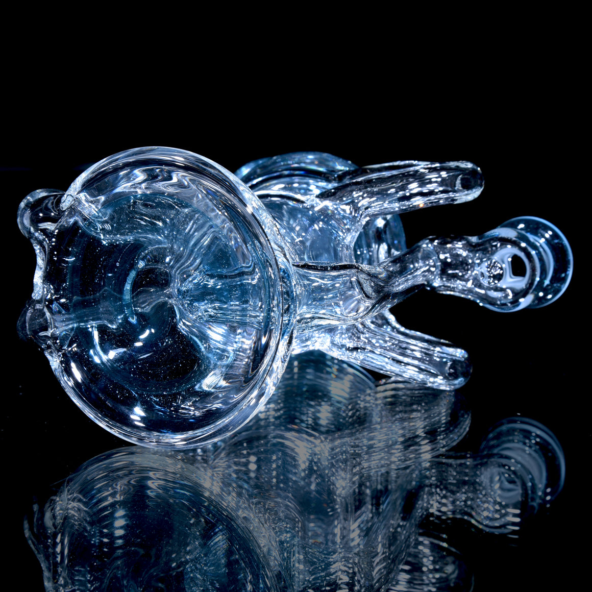 V2 Double Uptake/Drain Floating Recycler - Blue Stardust - 10mm Female