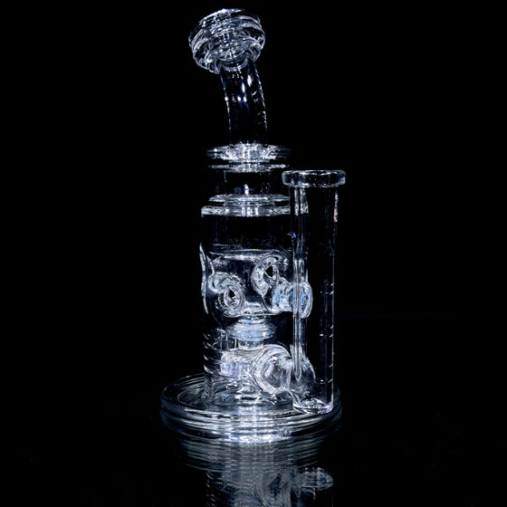 Crystalo Carved Straight Fab - Clear - 14mm Female