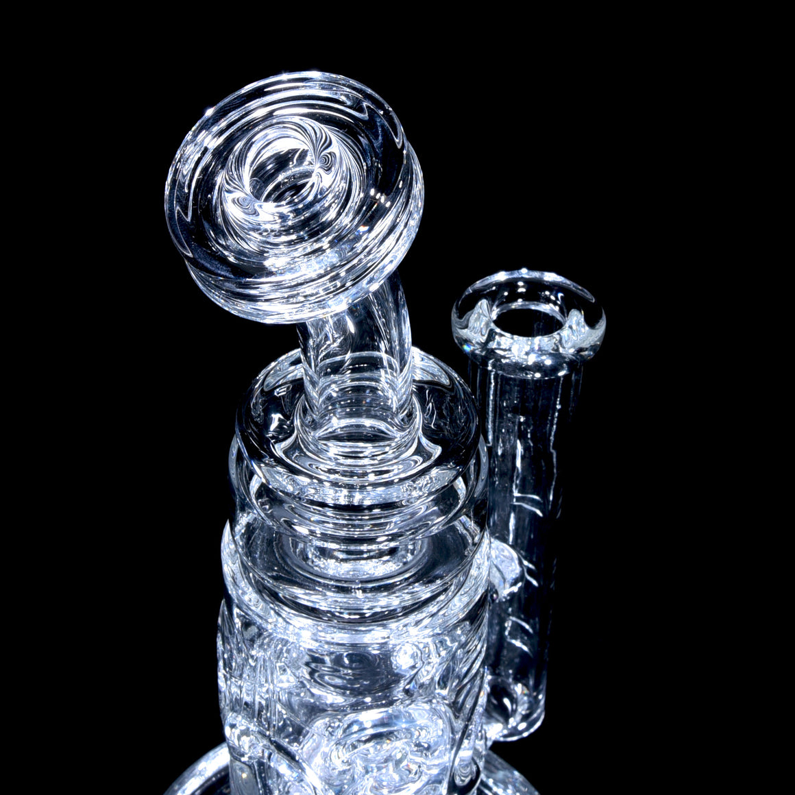 Crystalo Carved Straight Fab - Clear - 14mm Female