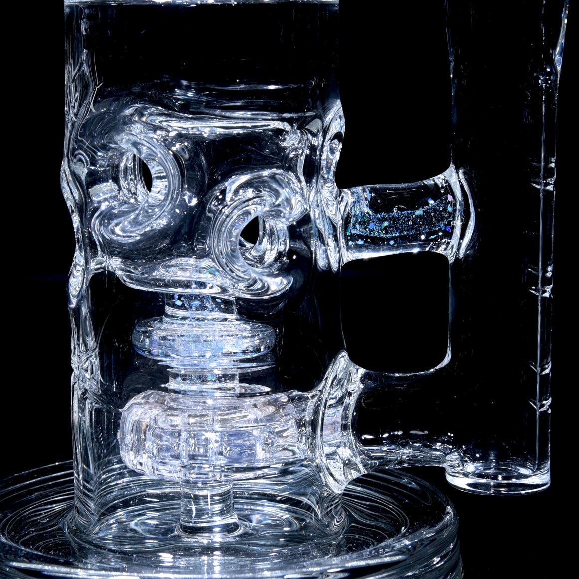 Crystalo Carved Straight Fab - Clear - 14mm Female