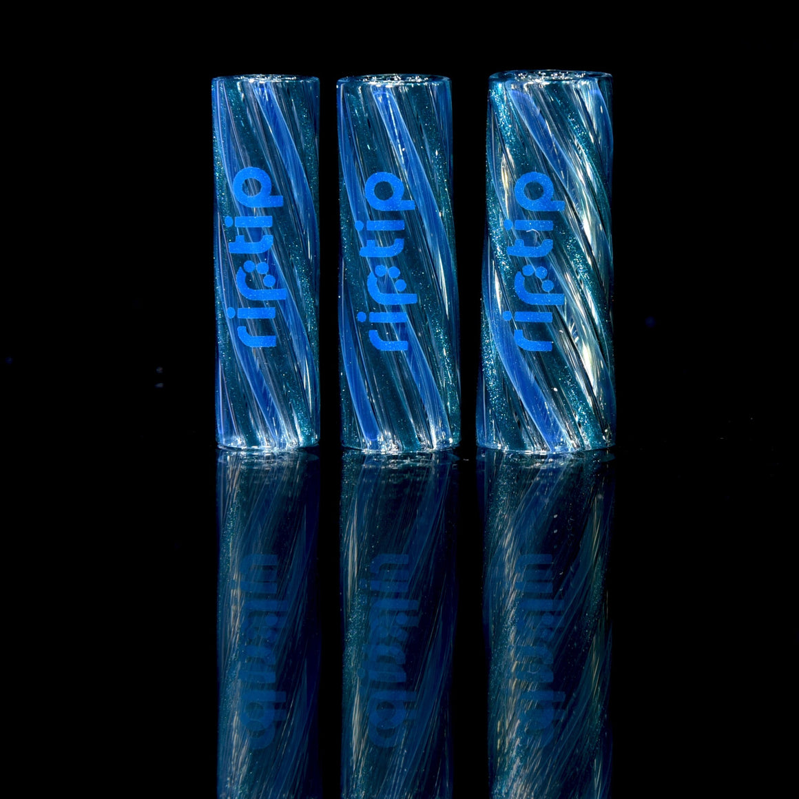 Multicolor Pinstripe RipTip Filter Tips for Blunts, Joints, etc. - Blue Steel
