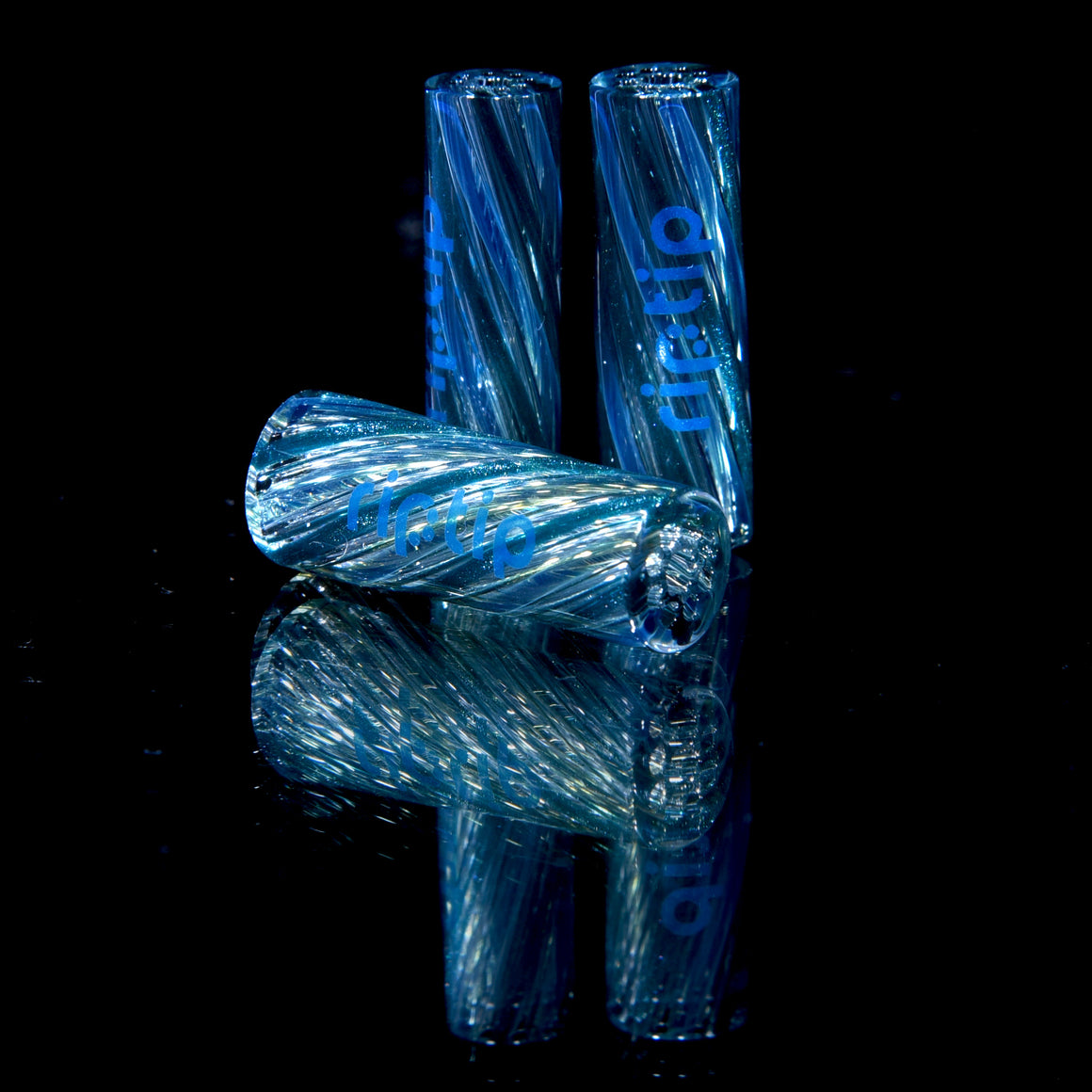 Multicolor Pinstripe RipTip Filter Tips for Blunts, Joints, etc. - Blue Steel
