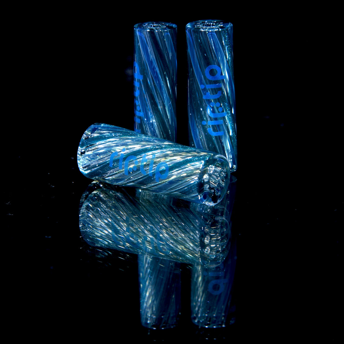 Multicolor Pinstripe RipTip Filter Tips for Blunts, Joints, etc. - Blue Steel