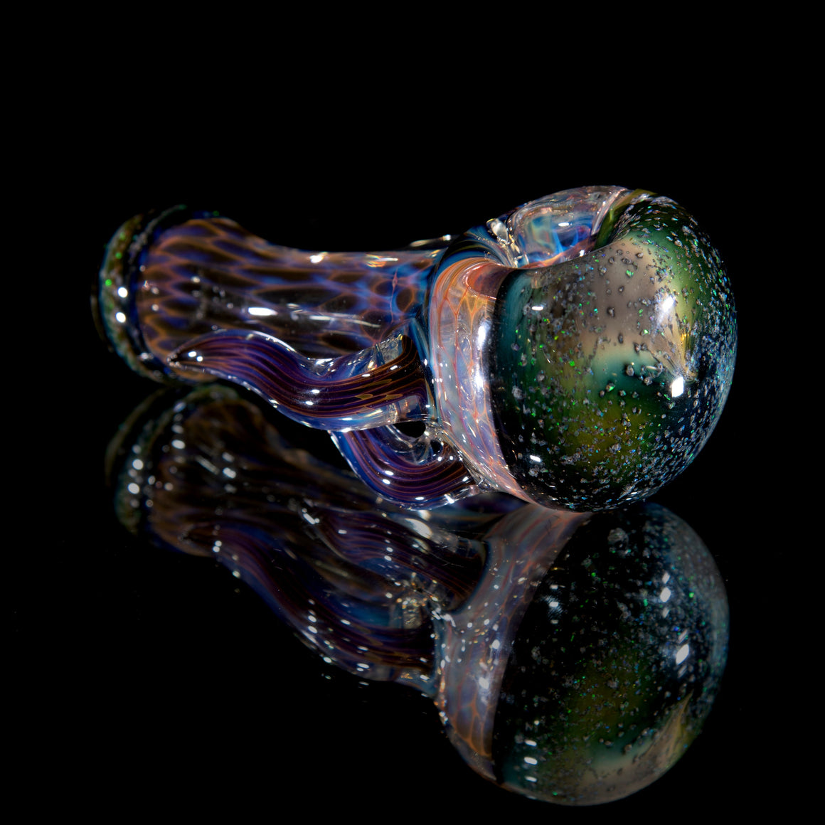 Crushed Opal Honeycomb Spoon Pipe