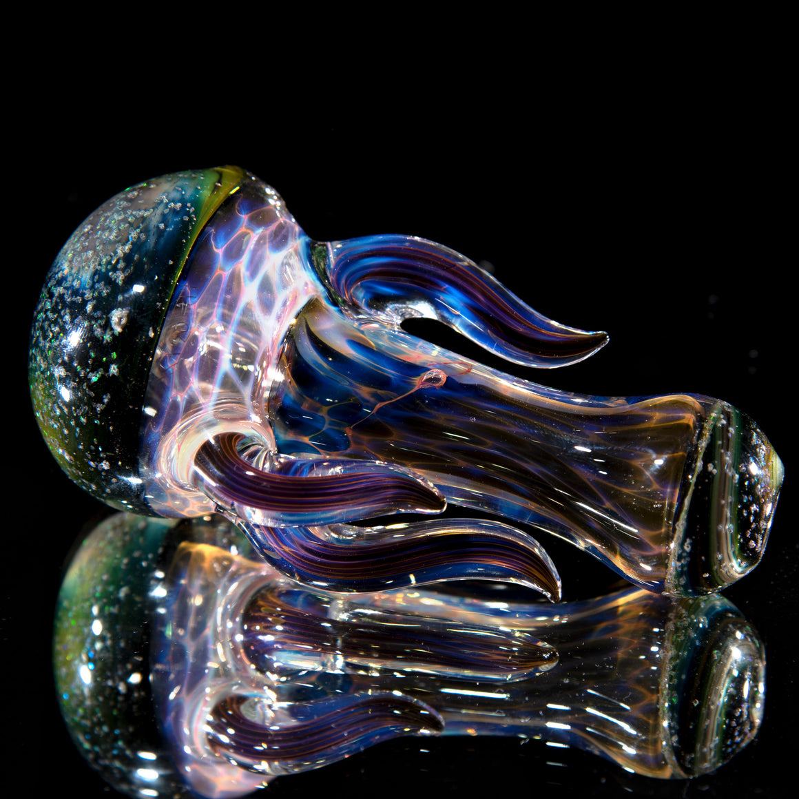 Crushed Opal Honeycomb Spoon Pipe