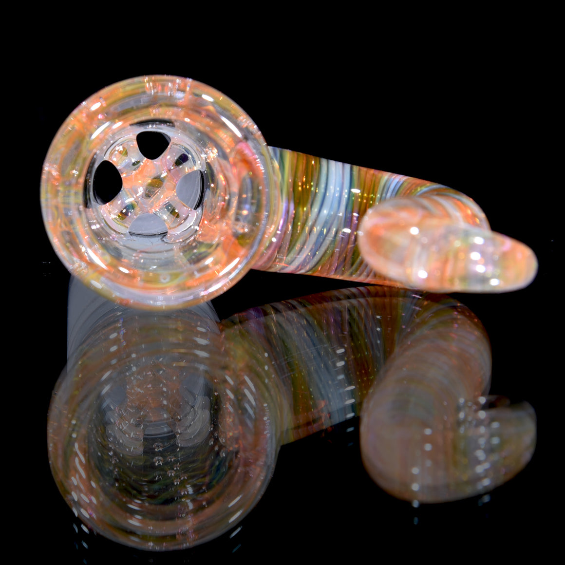 Fumed 4-hole Horned Slide - 18mm