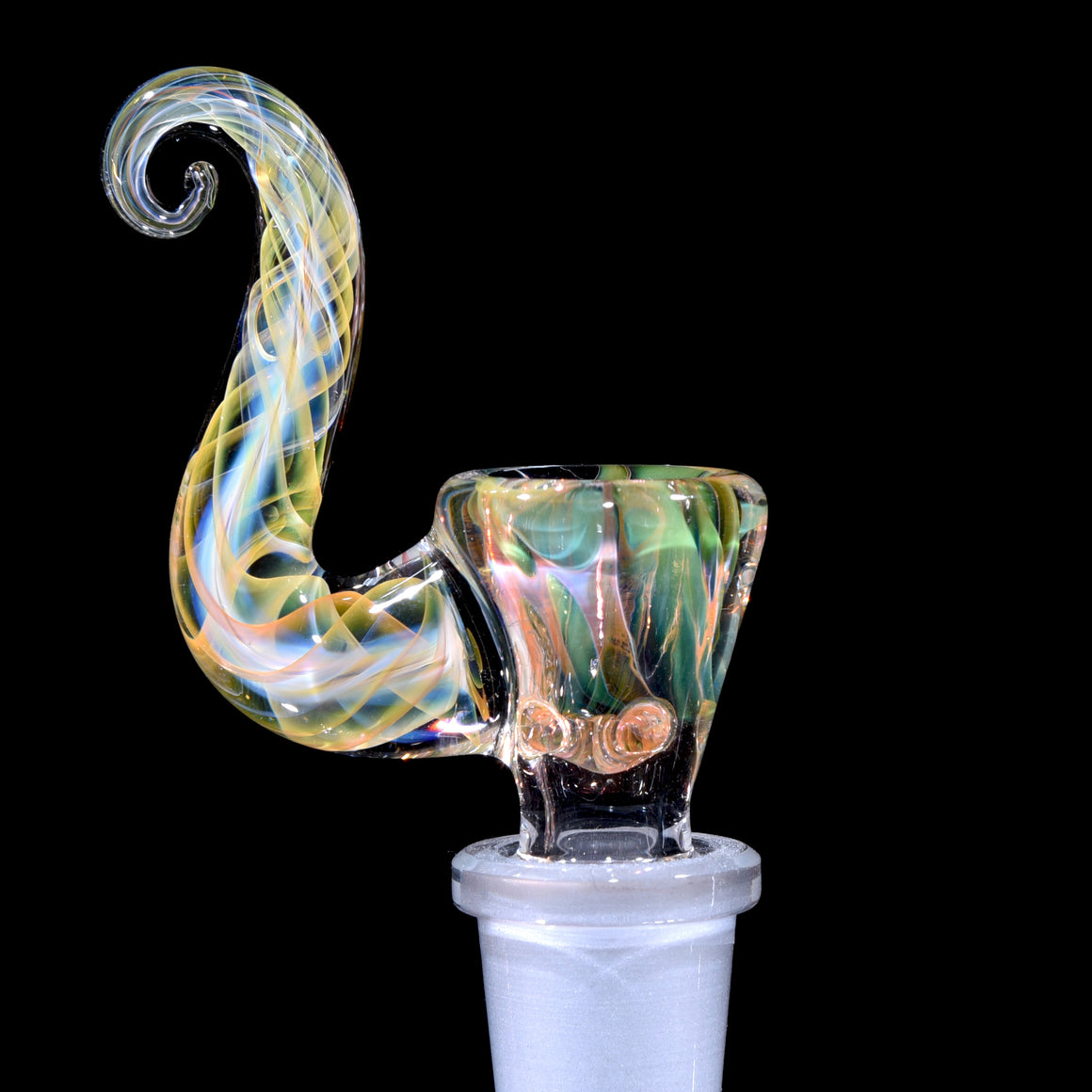 Fumed 4-hole Horned Slide - 14mm