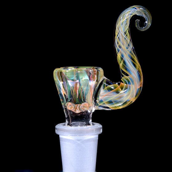 Fumed 4-hole Horned Slide - 14mm