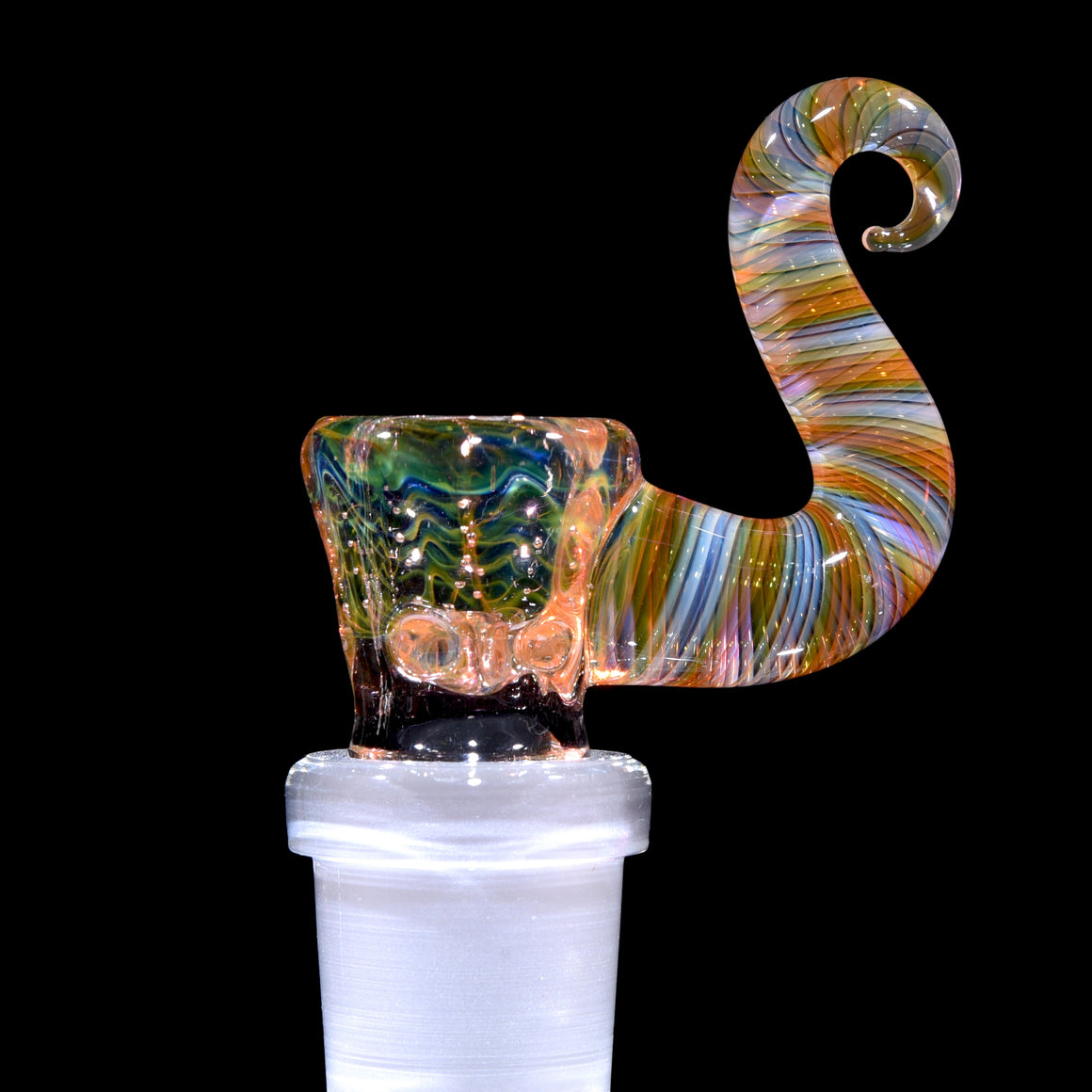 Fumed 4-hole Horned Slide - 18mm