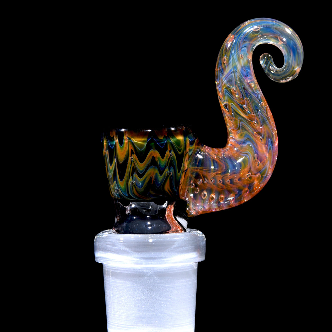 Fumed 4-hole Horned Slide - 18mm