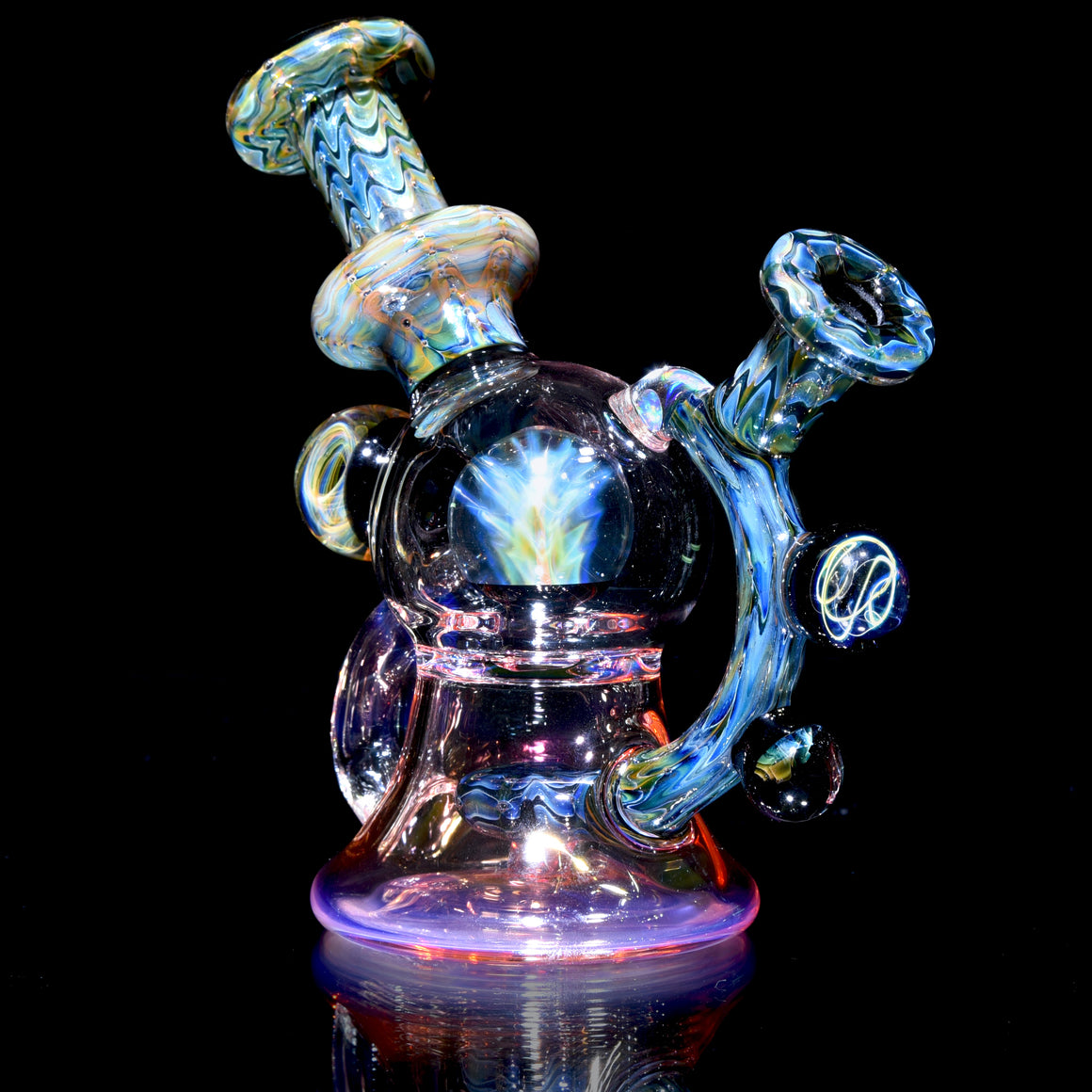 Fully-Fumed 2-Tone Implosion Orb Recycler - 10mm Female