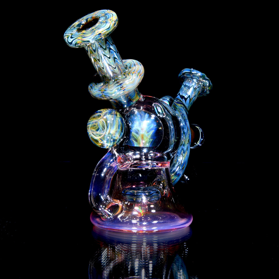 Fully-Fumed 2-Tone Implosion Orb Recycler - 10mm Female