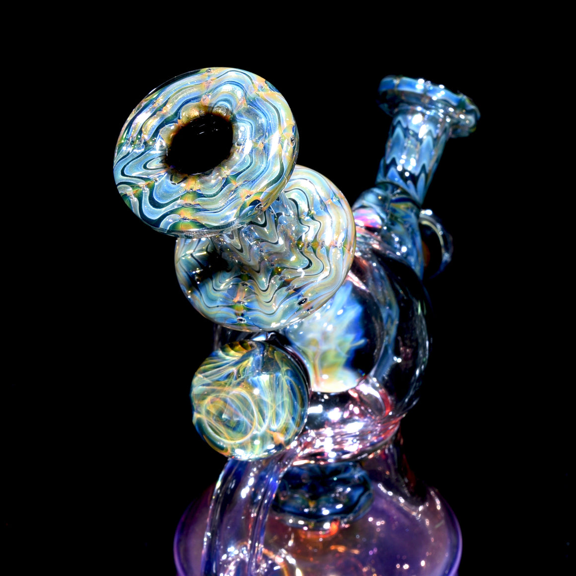 Fully-Fumed 2-Tone Implosion Orb Recycler - 10mm Female