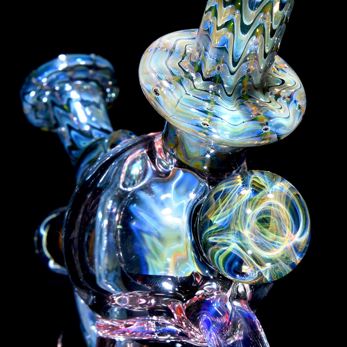 Fully-Fumed 2-Tone Implosion Orb Recycler - 10mm Female