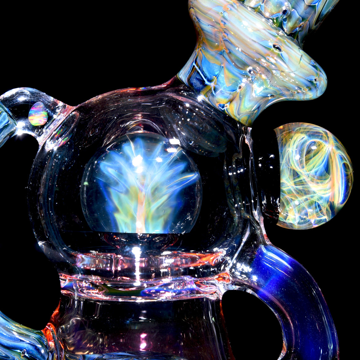 Fully-Fumed 2-Tone Implosion Orb Recycler - 10mm Female