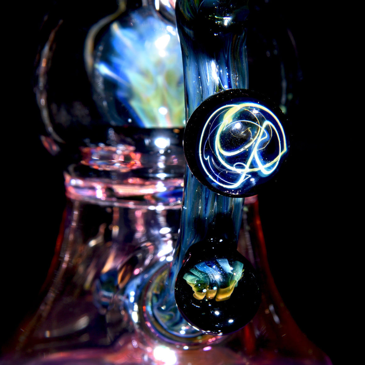 Fully-Fumed 2-Tone Implosion Orb Recycler - 10mm Female