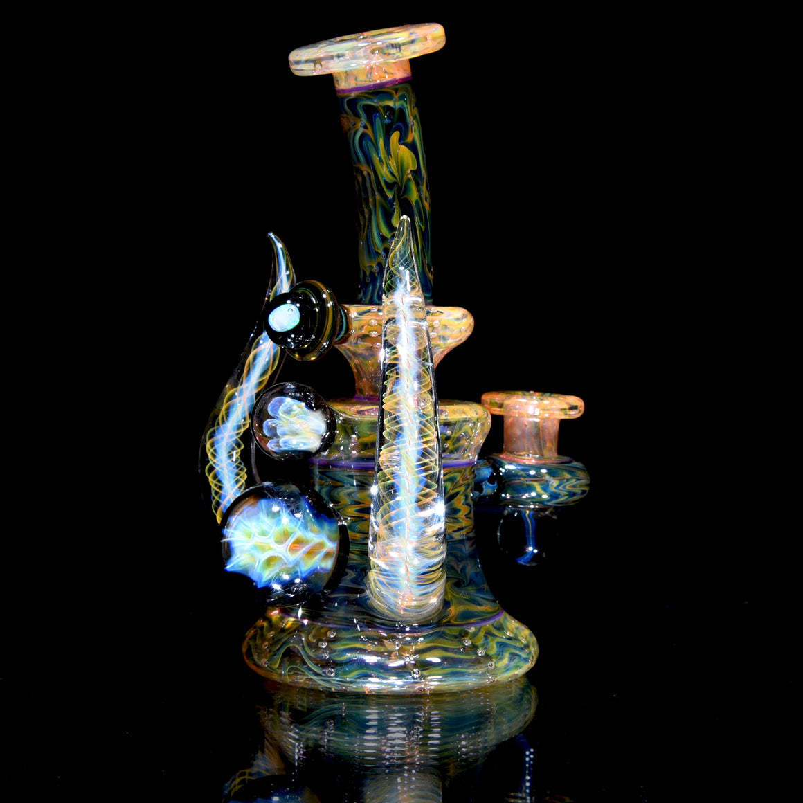 Fully-fumed 2-tone Horned Cut & Flip Rig - 10mm Female