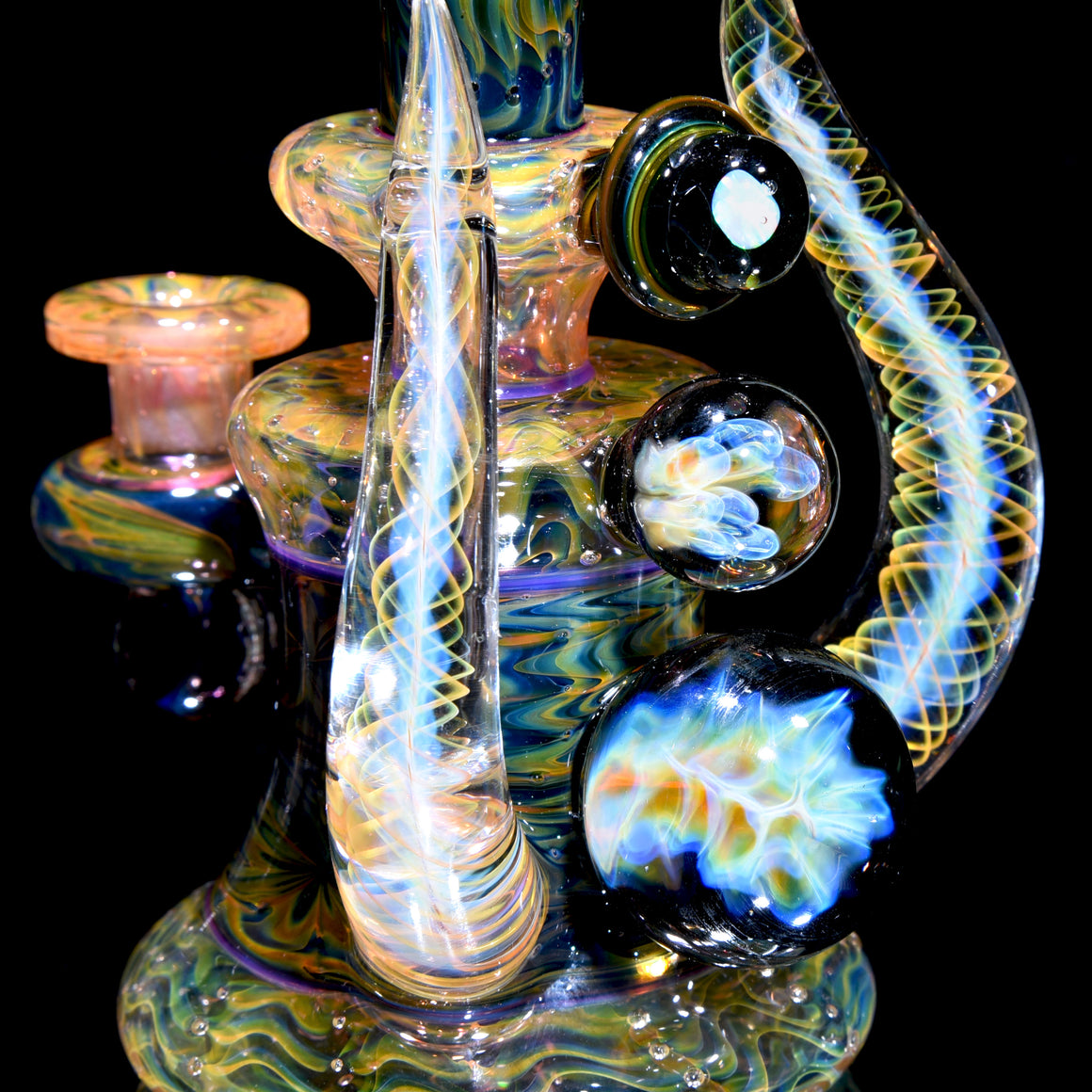 Fully-fumed 2-tone Horned Cut & Flip Rig - 10mm Female