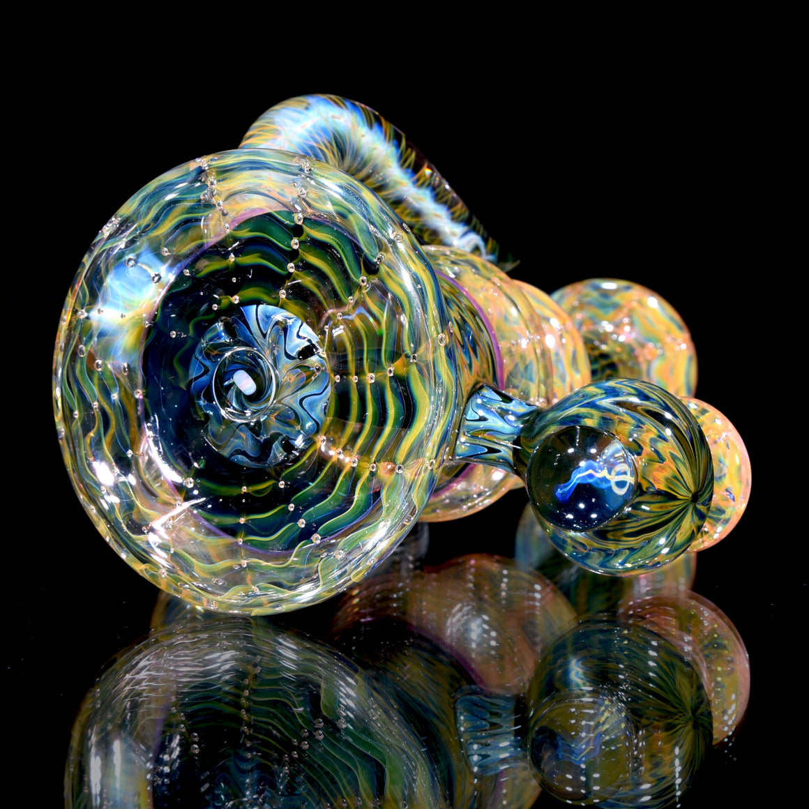 Fully-fumed 2-tone Horned Cut & Flip Rig - 10mm Female