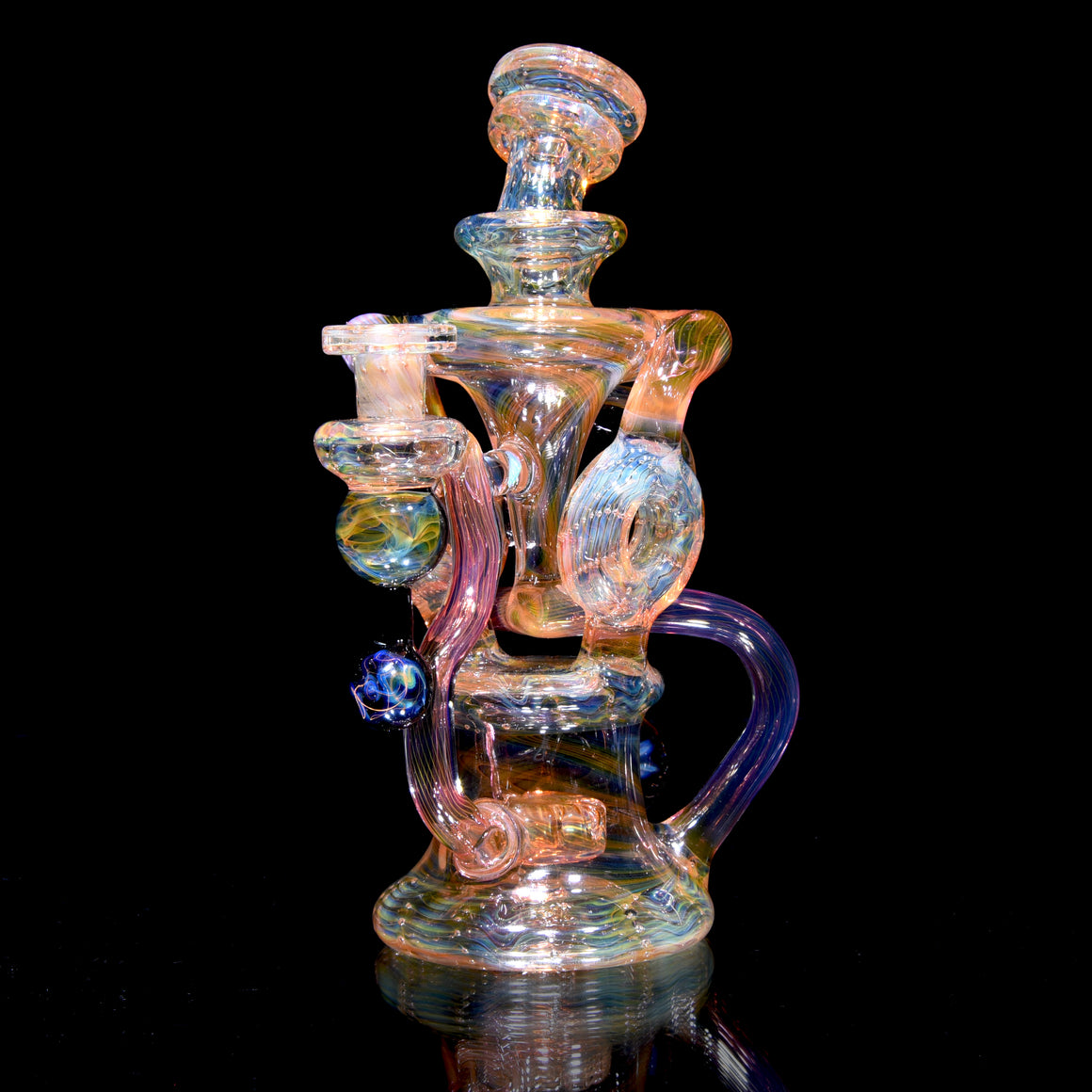 Fully-fumed Double Donut Uptake Klein Recycler - Fumicello & Bubble-trap - 10mm Female