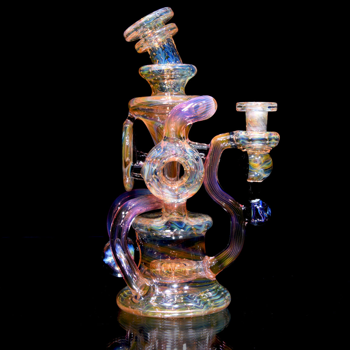 Fully-fumed Double Donut Uptake Klein Recycler - Fumicello & Bubble-trap - 10mm Female