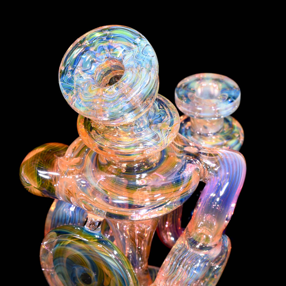 Fully-fumed Double Donut Uptake Klein Recycler - Fumicello & Bubble-trap - 10mm Female