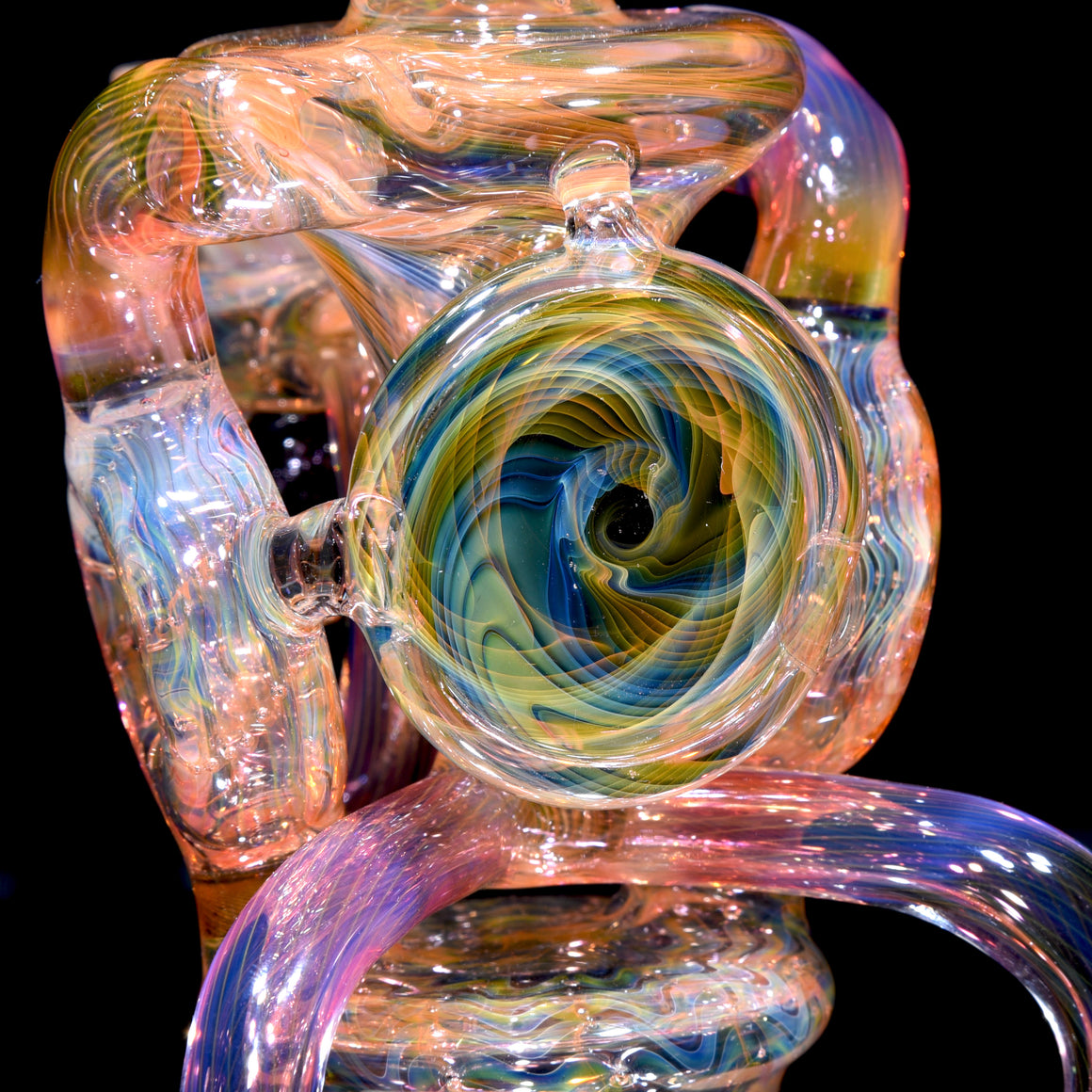 Fully-fumed Double Donut Uptake Klein Recycler - Fumicello & Bubble-trap - 10mm Female