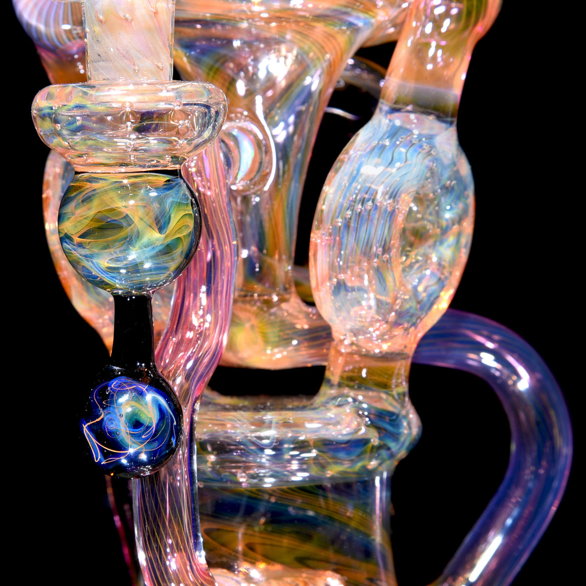 Fully-fumed Double Donut Uptake Klein Recycler - Fumicello & Bubble-trap - 10mm Female