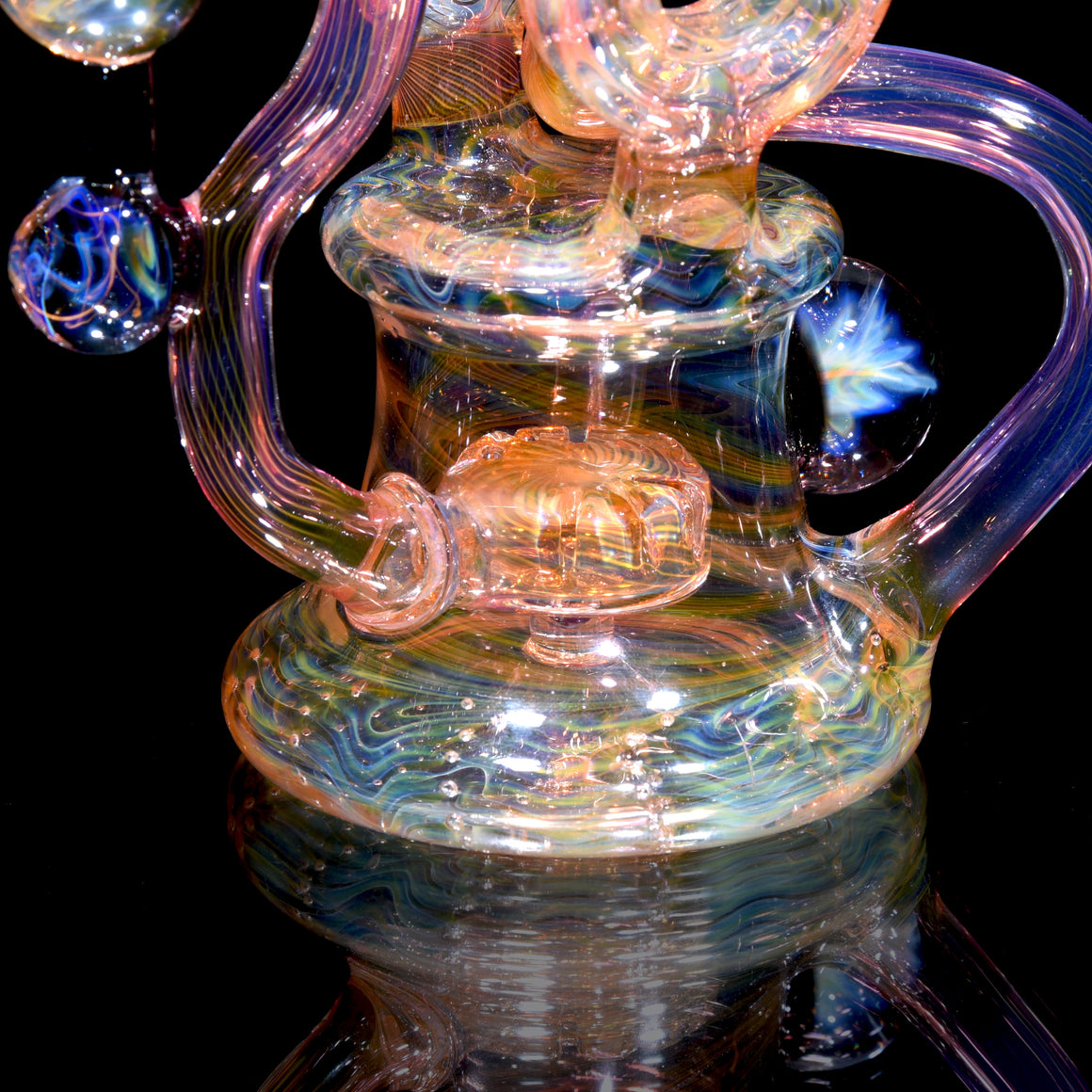 Fully-fumed Double Donut Uptake Klein Recycler - Fumicello & Bubble-trap - 10mm Female