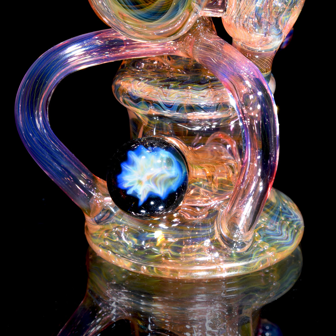 Fully-fumed Double Donut Uptake Klein Recycler - Fumicello & Bubble-trap - 10mm Female