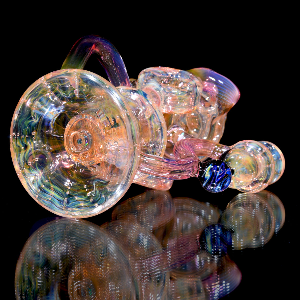 Fully-fumed Double Donut Uptake Klein Recycler - Fumicello & Bubble-trap - 10mm Female