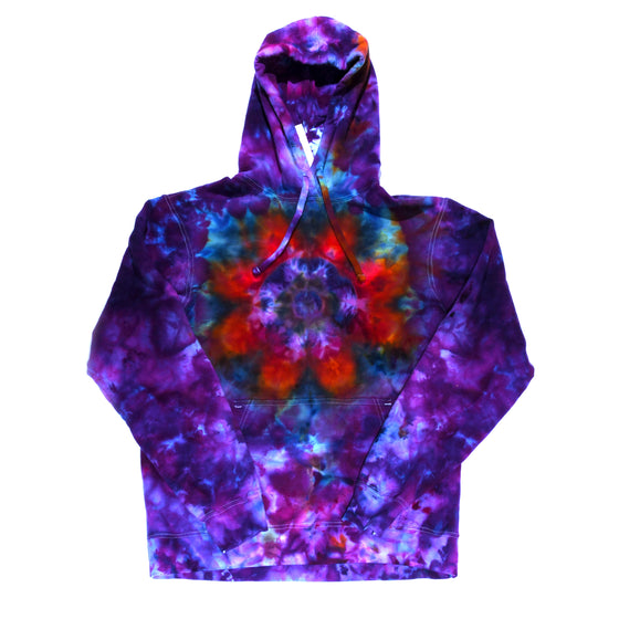 Medium Tie Dye Sweatshirt - Purple w/ Psychedelic Flower