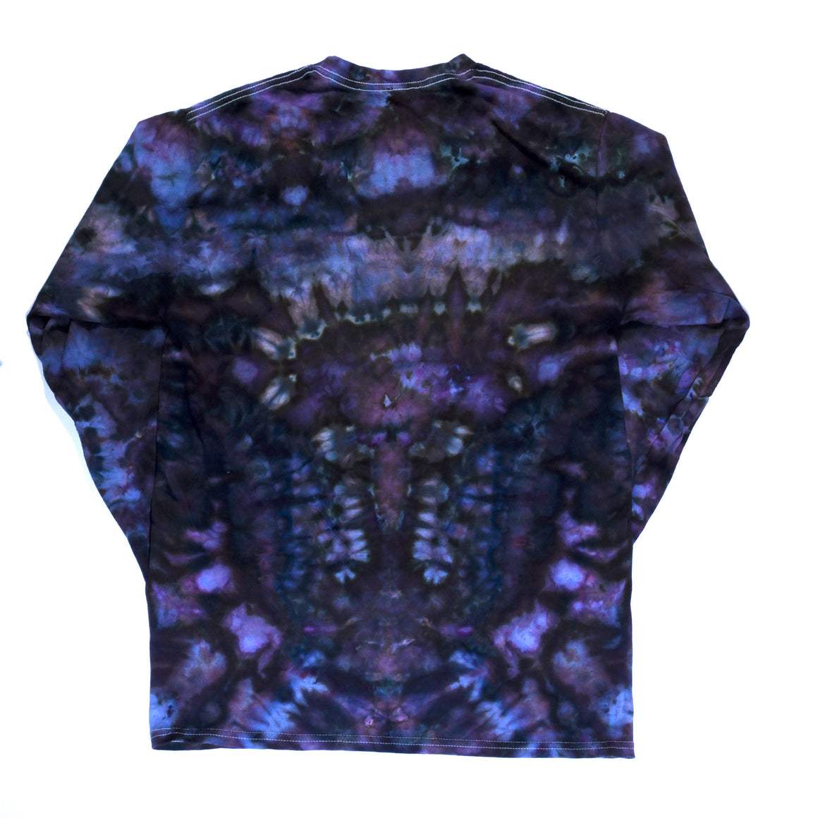 Medium Tie Dye Long Sleeve Shirt - Charcoal w/ Rainbow Mandala