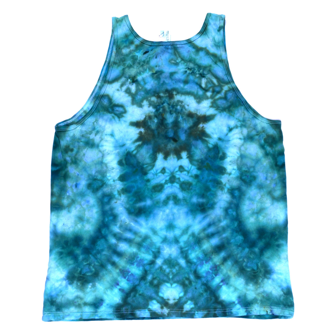 XL Tie Dye Tanktop - Green w/ Rainbow Mandala