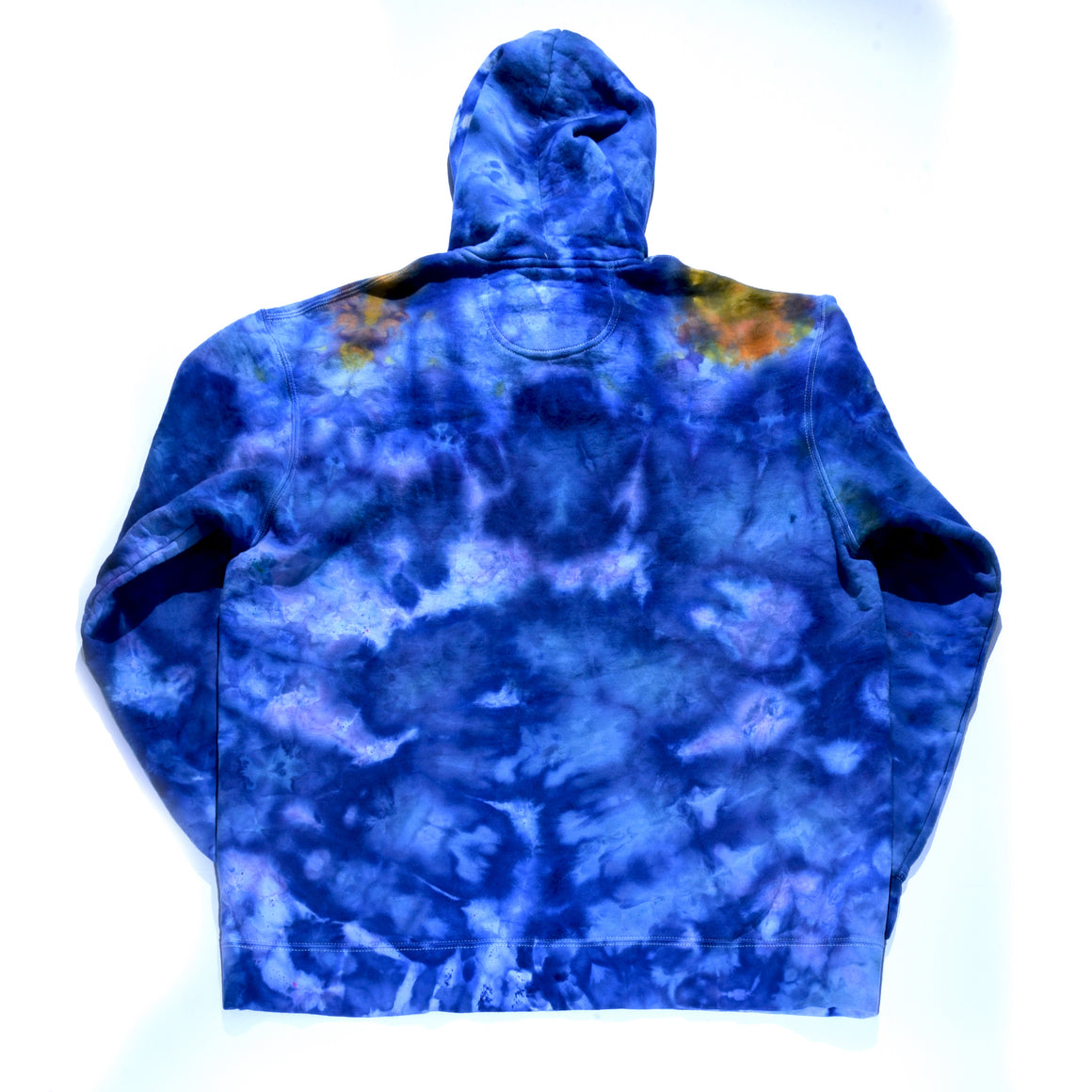 XL Tie Dye Sweatshirt - Blue w/ Psychedelic Flower