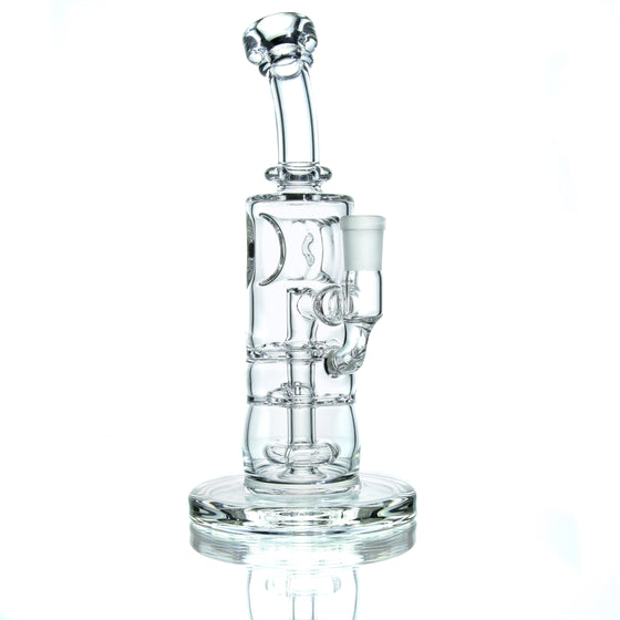 Double Disc Circ Rig w/ Waterwheel Splashguard - Clear - 14mm Female